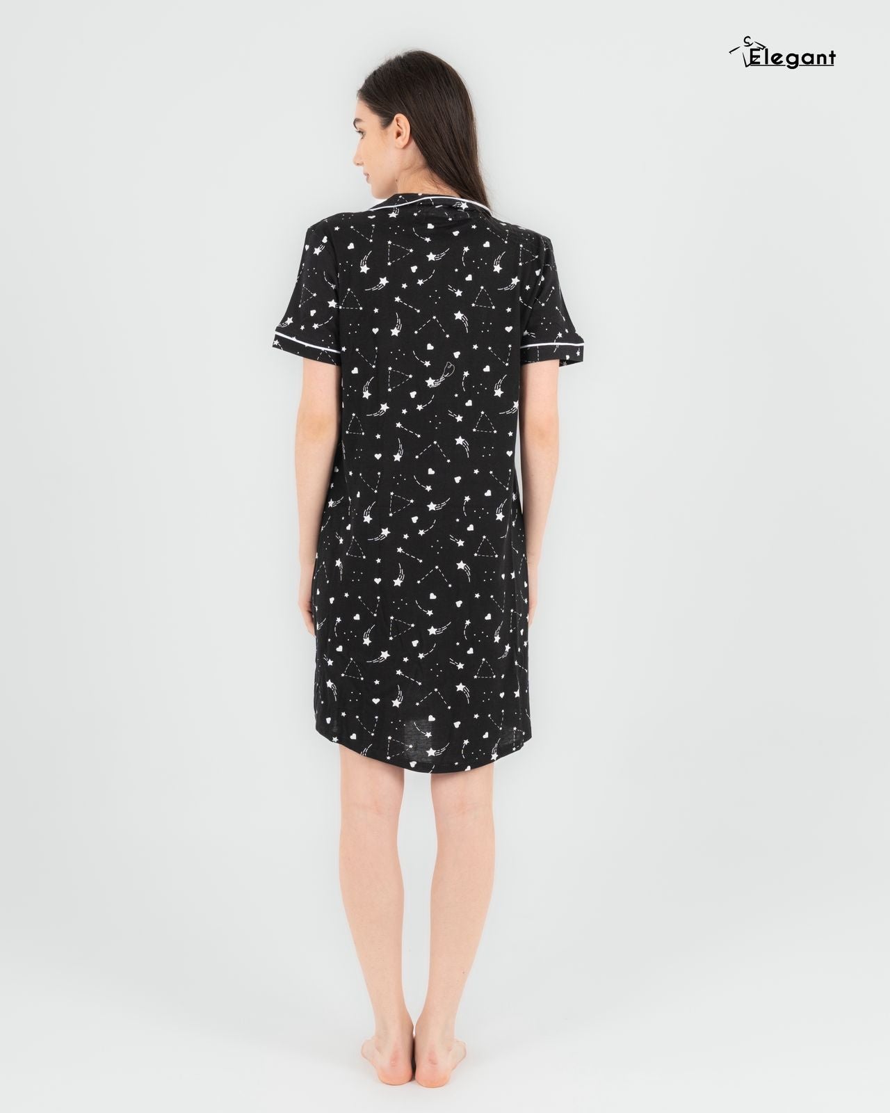 Classic Nightshirt Cotton - Patterned A Starry Night