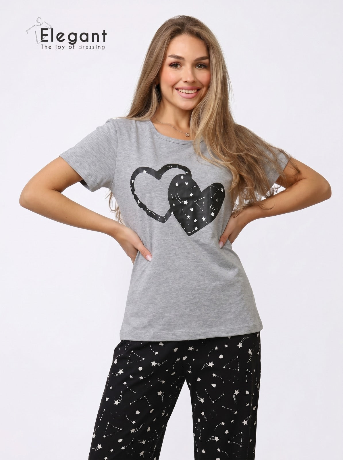 PJs Pants Cotton - Grey - Love the Starry Night