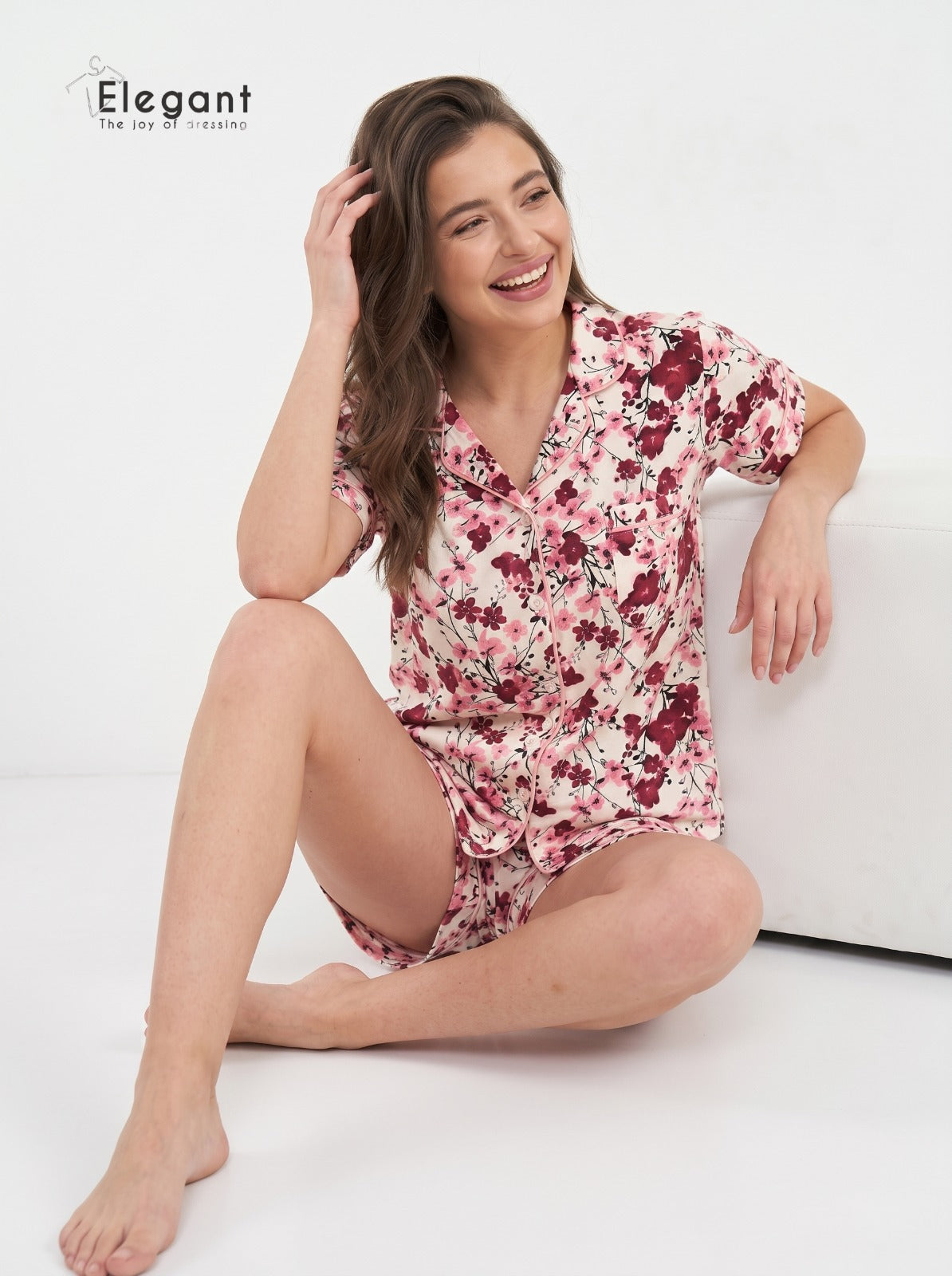 Classic PJ Shorts Cotton - Printed Berry Garden