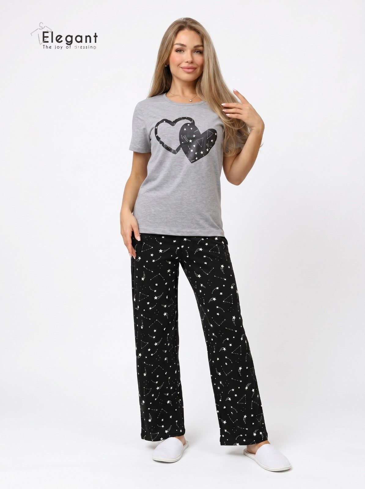 PJs Pants Cotton - Grey - Love the Starry Night