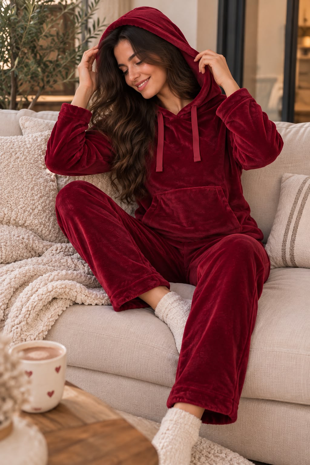 Polar PJ Hoodie - Maroon