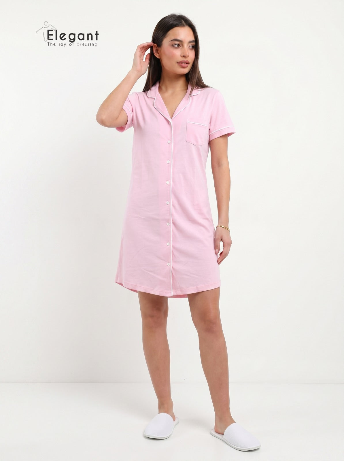 Classic Nightshirt Cotton - Baby Rose