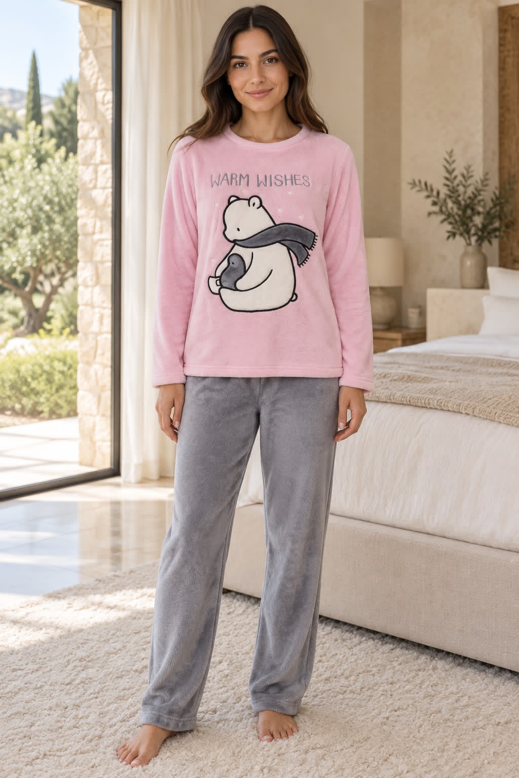 Polar PJ Baby Rose / Grey - Warm Wishes