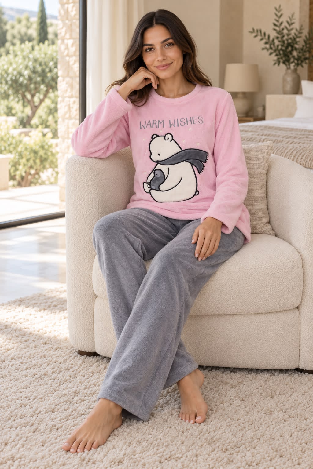 Polar PJ Baby Rose / Grey - Warm Wishes