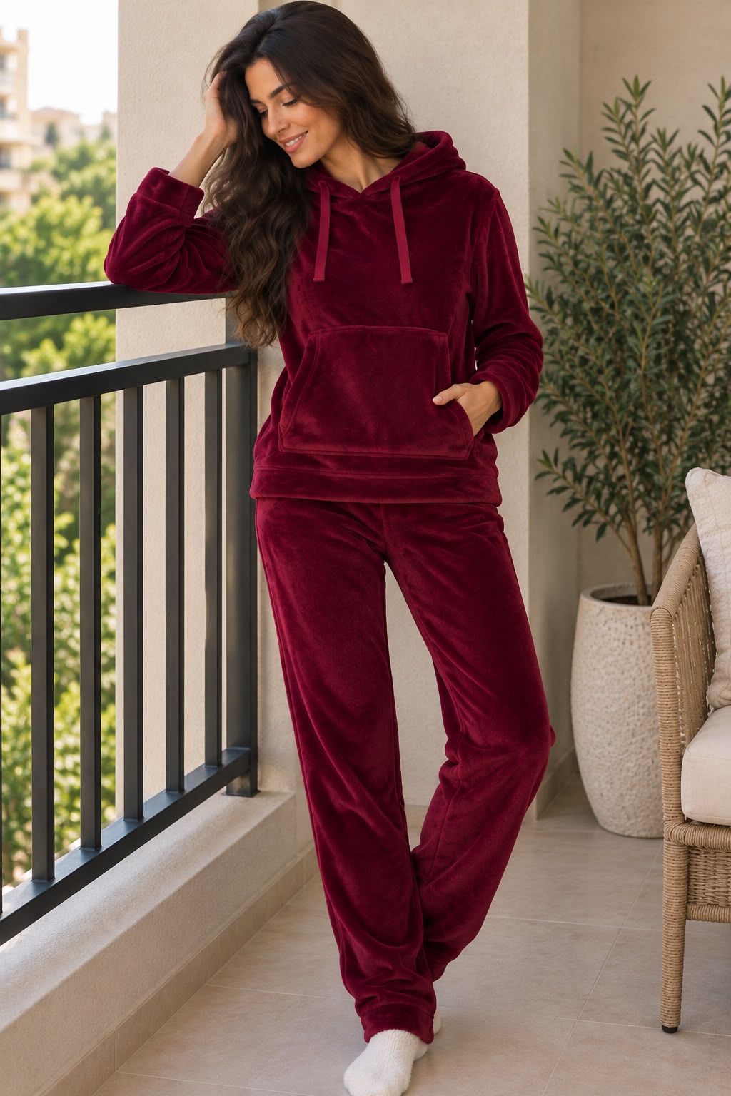 Polar PJ Hoodie - Maroon