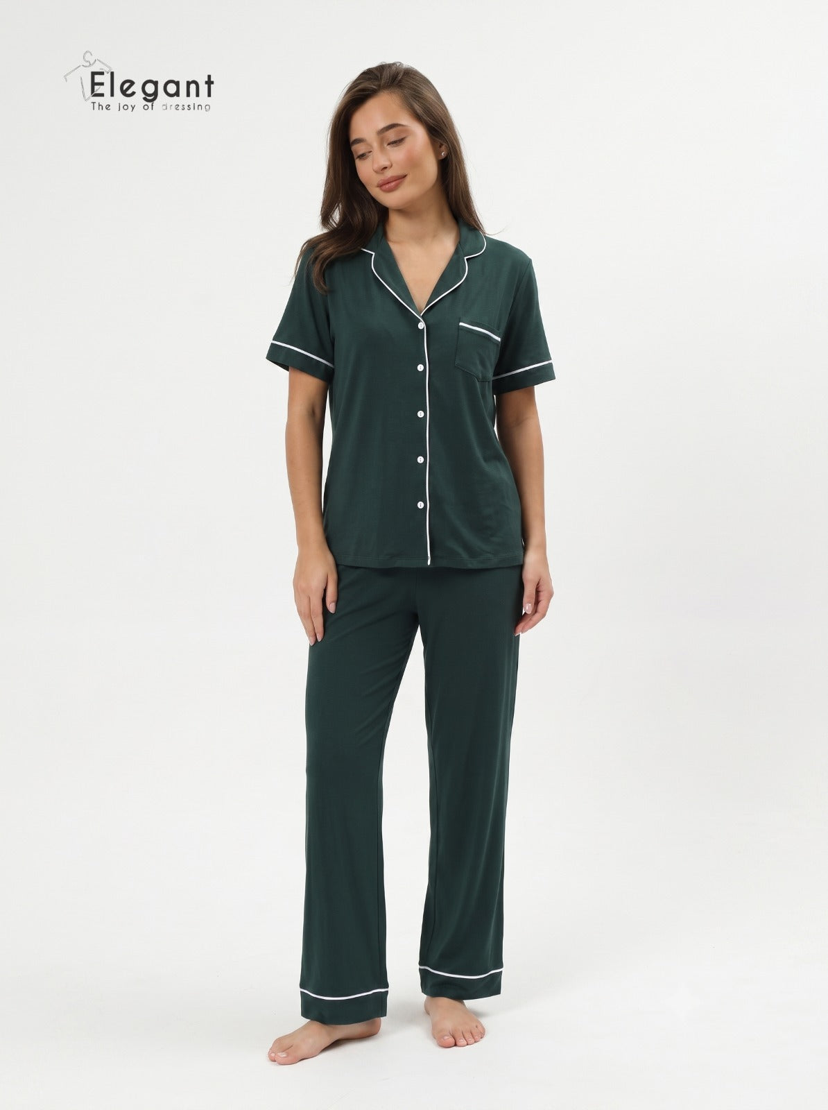 Classic PJ Pants Cotton Wide Leg - Teal