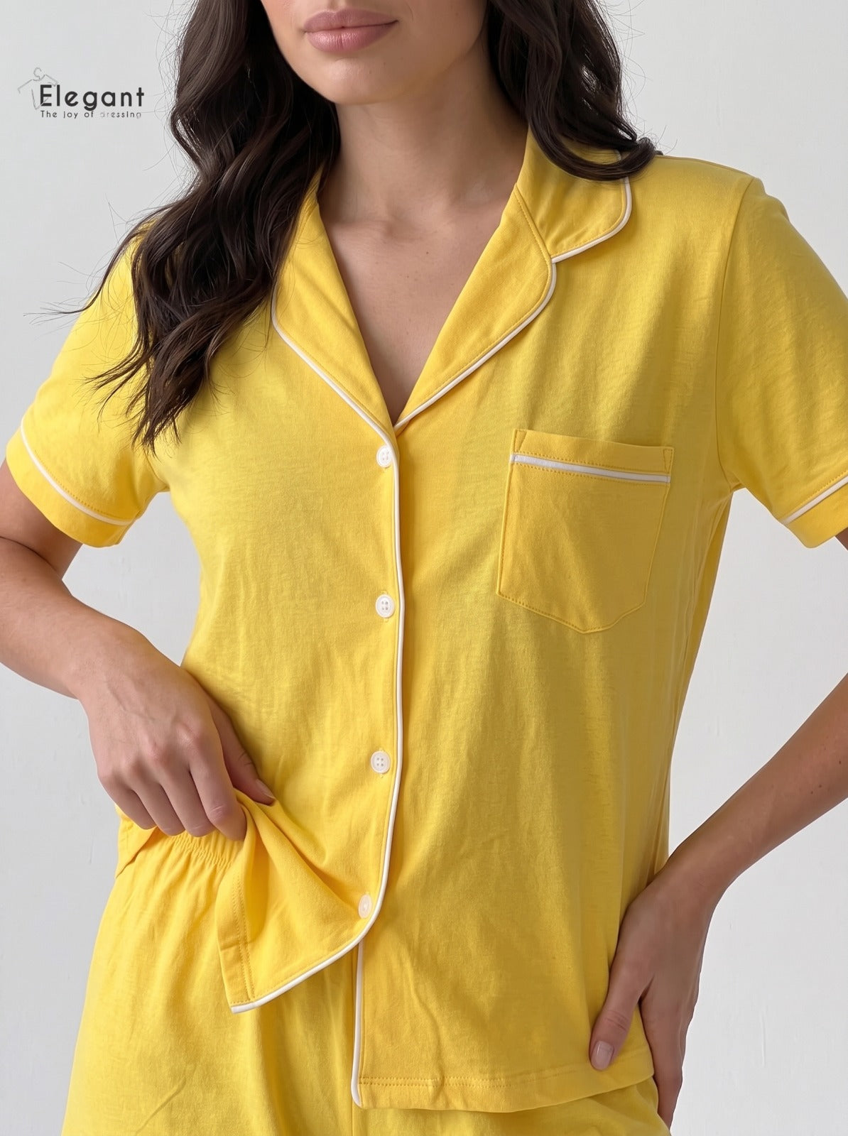 Classic PJ Shorts Cotton - Bright Yellow