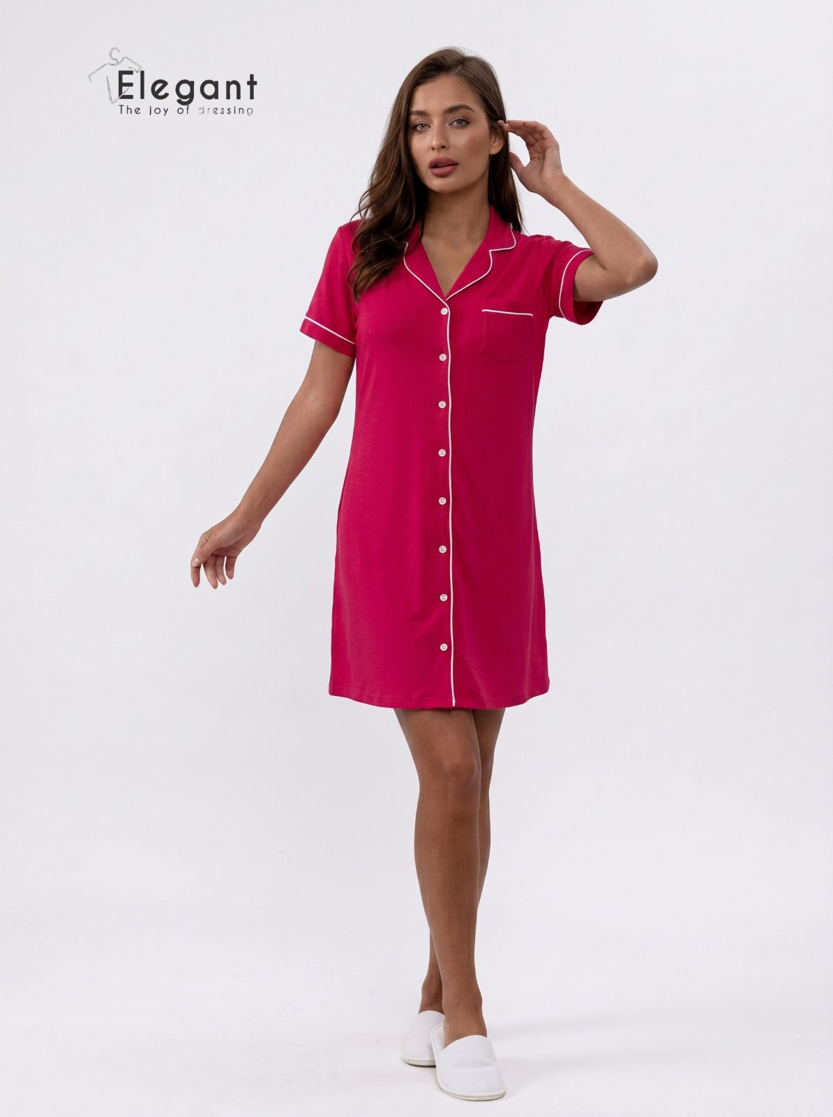 Classic Nightshirt Cotton - Fushia