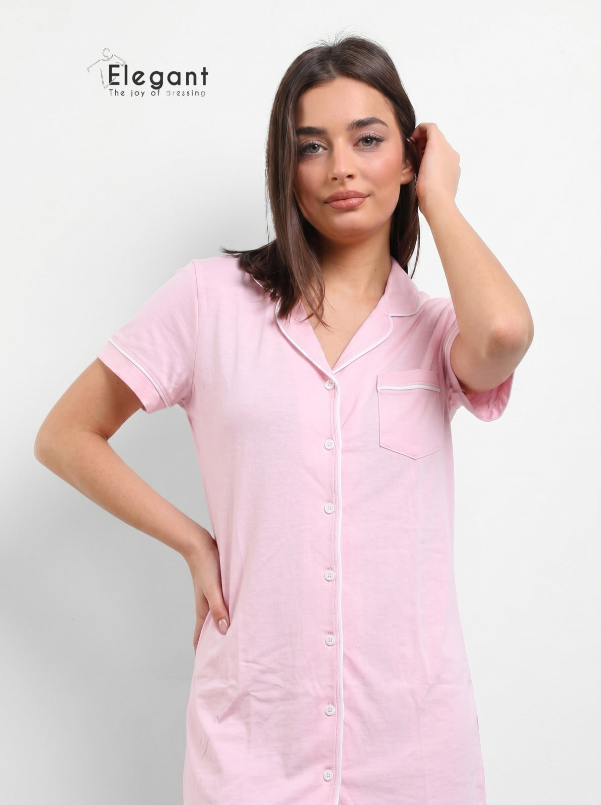Classic Nightshirt Cotton - Baby Rose