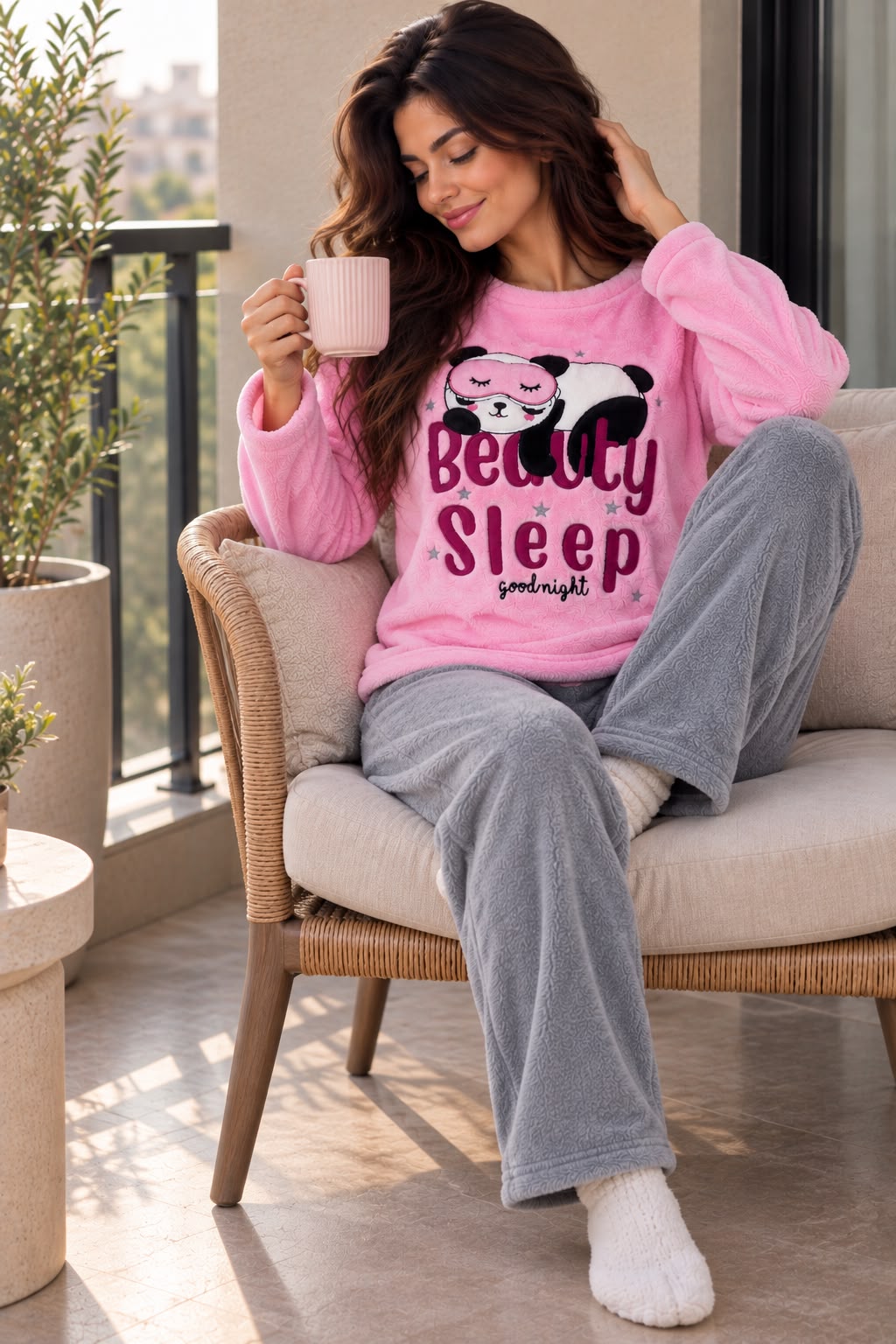 Polar PJ Rose / Grey - Panda Beauty Sleep