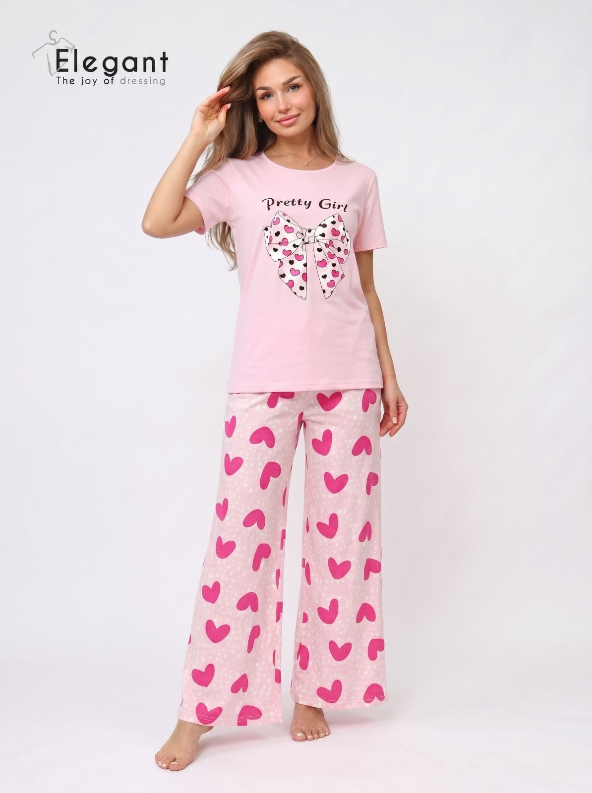 PJs Pants Cotton - Pink Pretty Girl