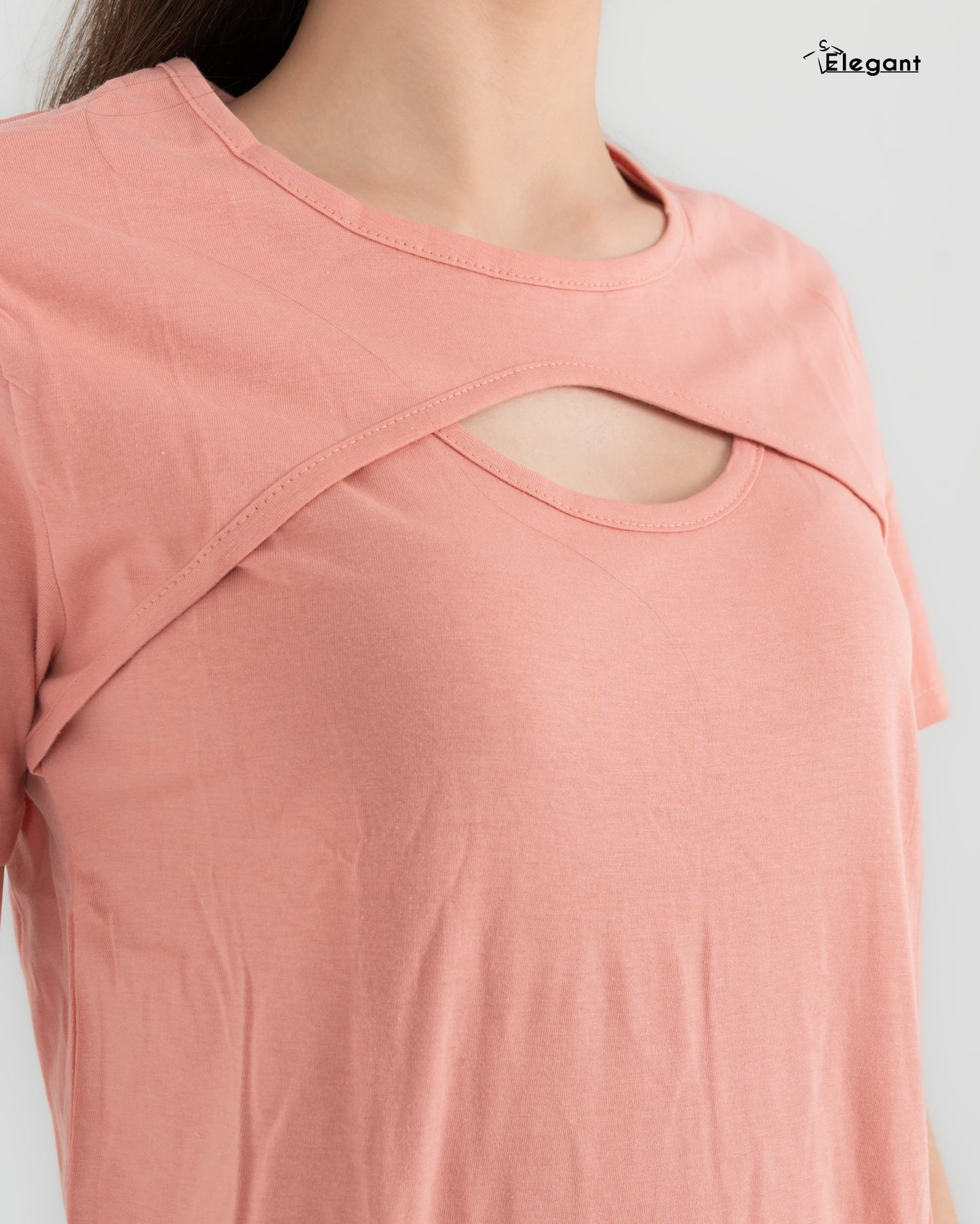 PJ Shorts Cotton - Bust Slit Coral Spring flori