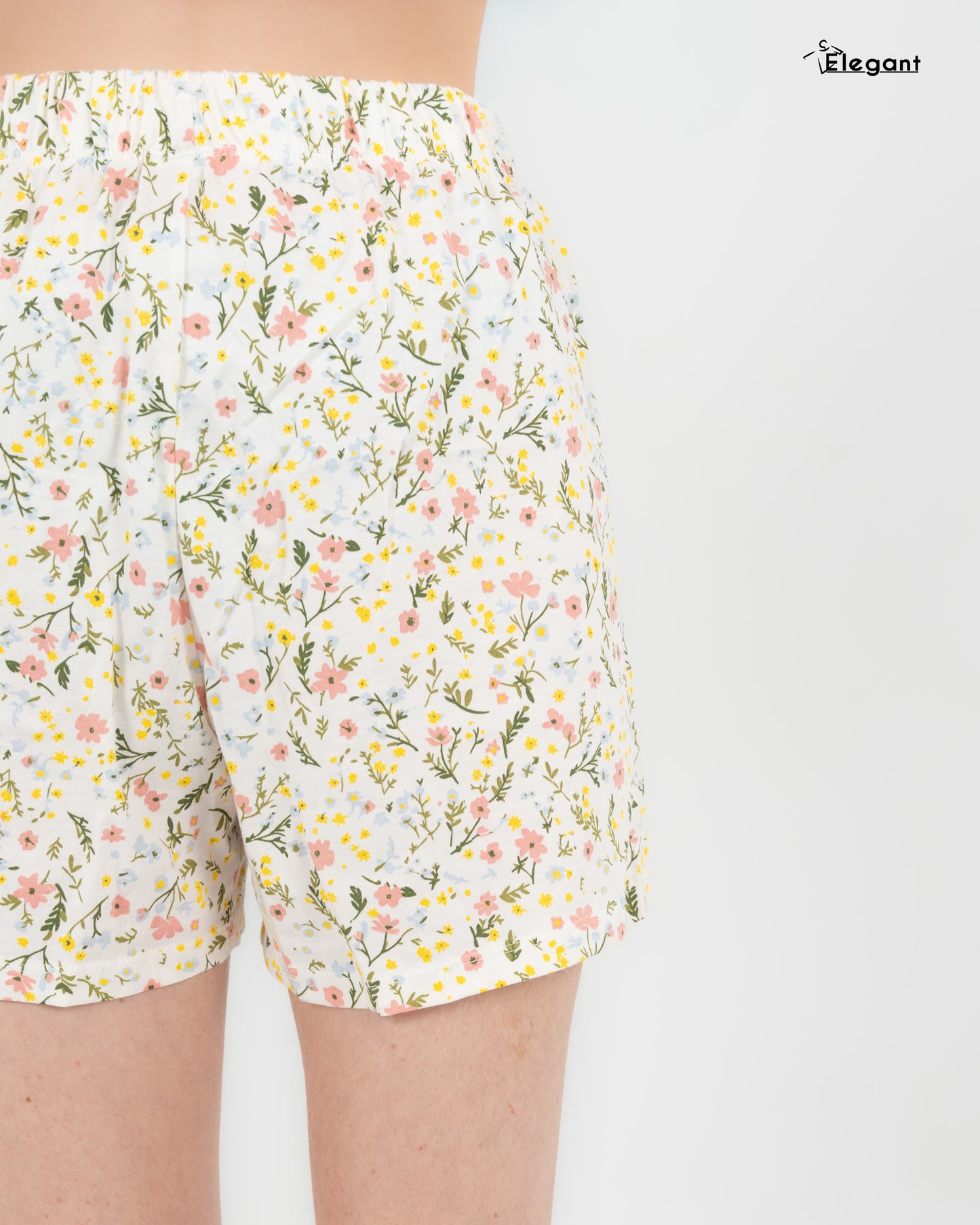 PJ Shorts Cotton - Bust Slit Coral Spring flori