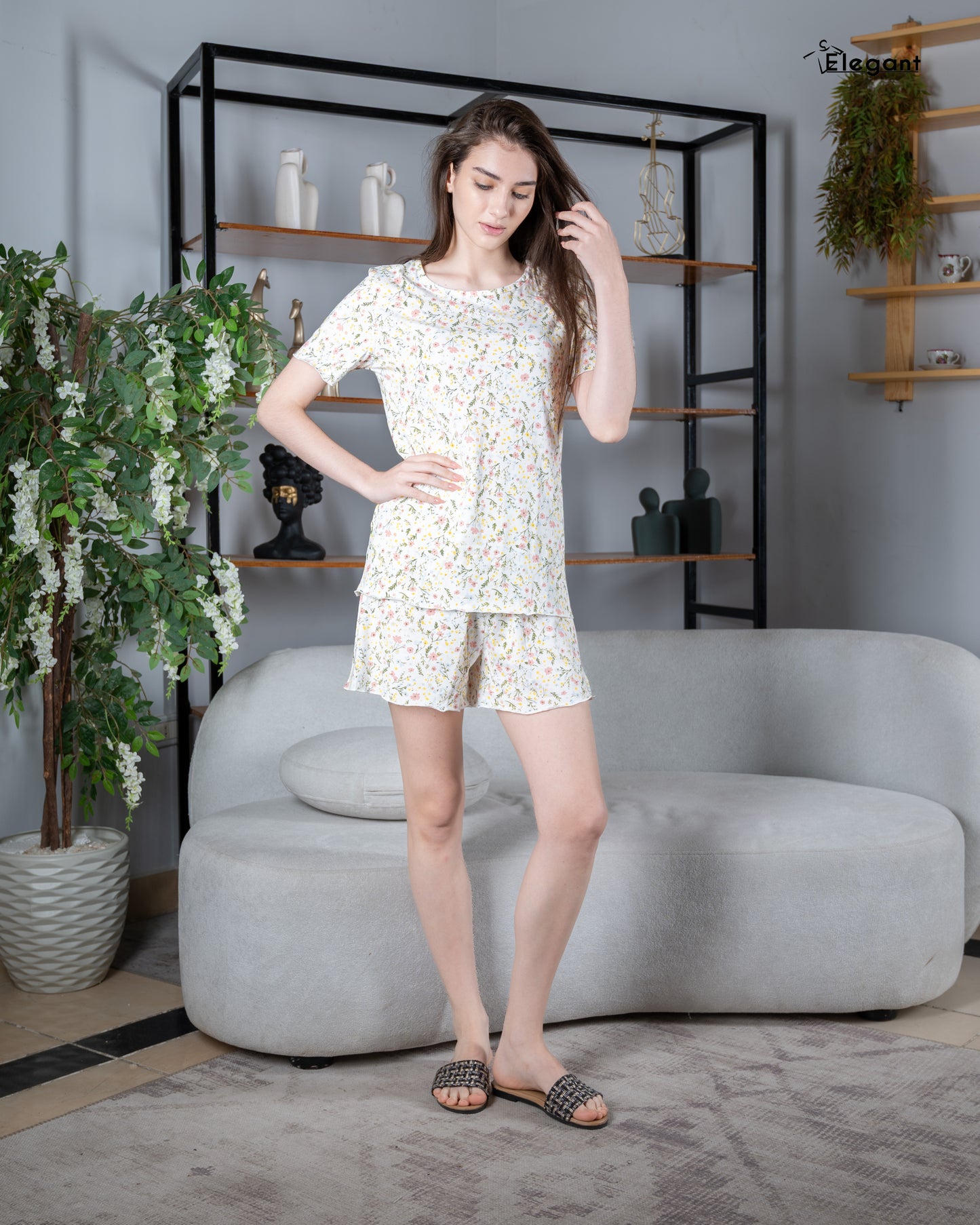 PJ Shorts Cotton - Spring Flori