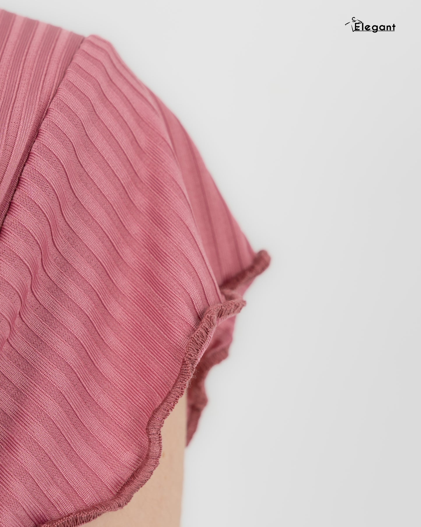 Ribbed PJ Shorts with Macrame - Cashmere