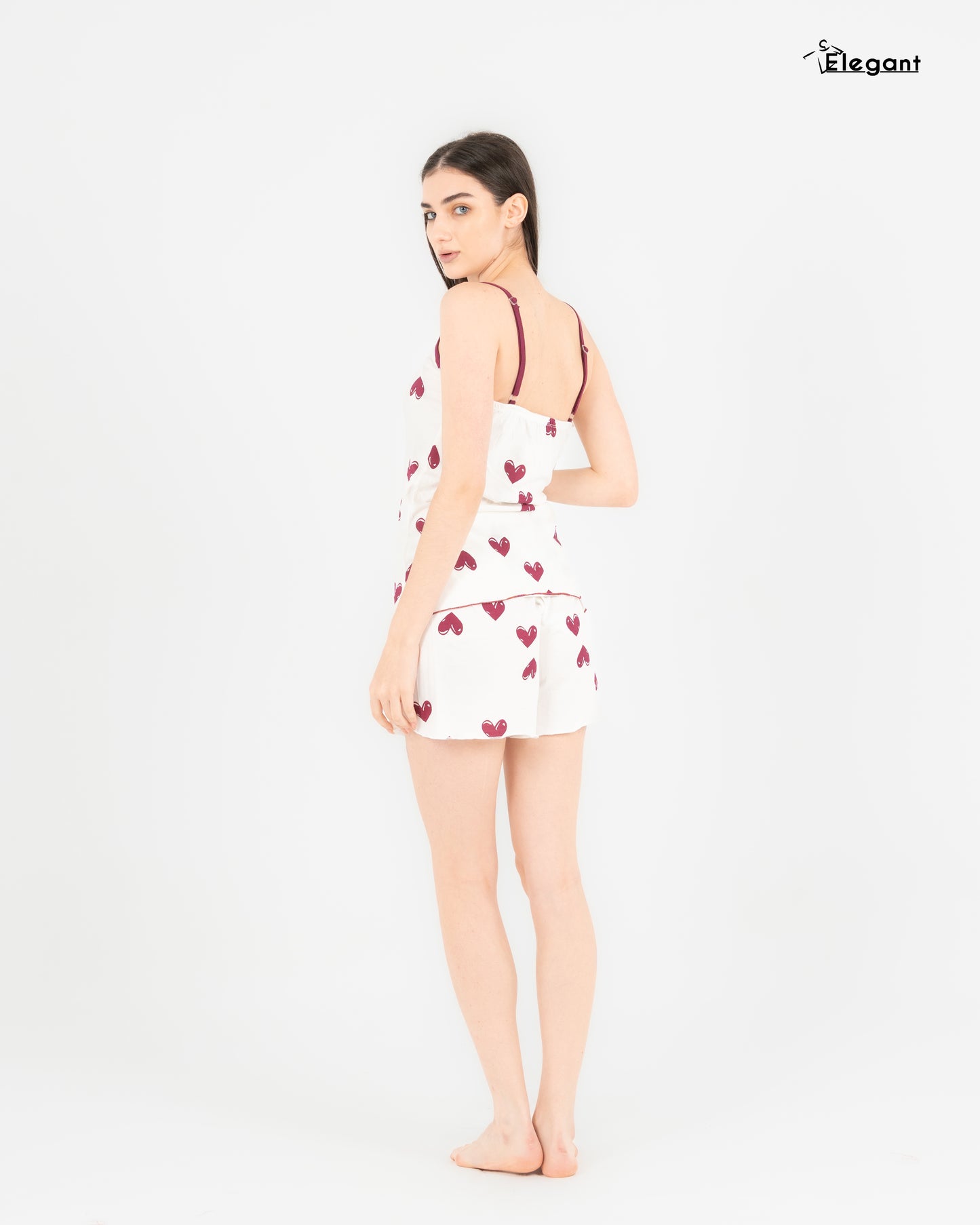 PJ Shorts Cotton - Minimal Hearts
