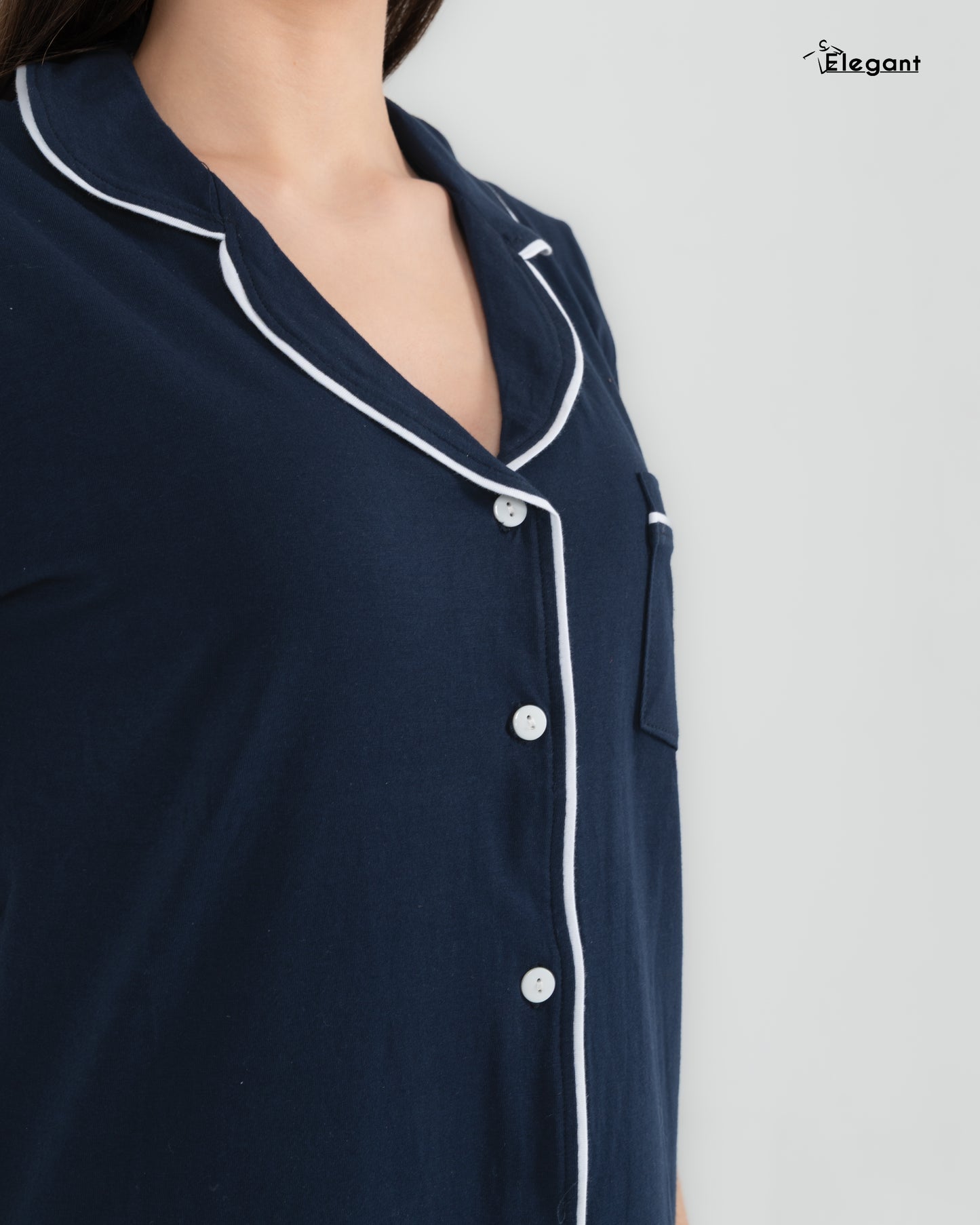 Classic Nightshirt Cotton - Navy