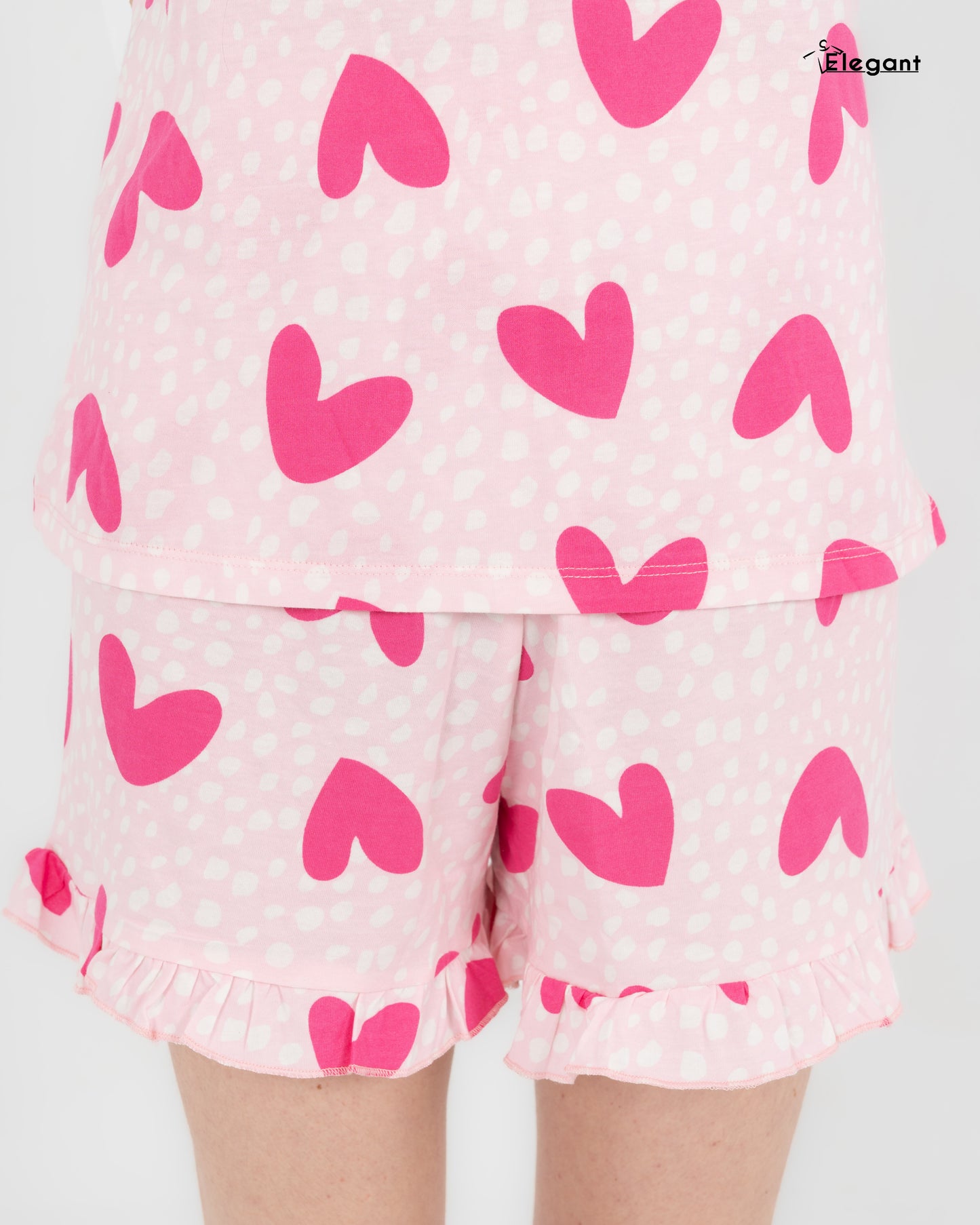 PJ Shorts Cotton - Printed Candy Hearts