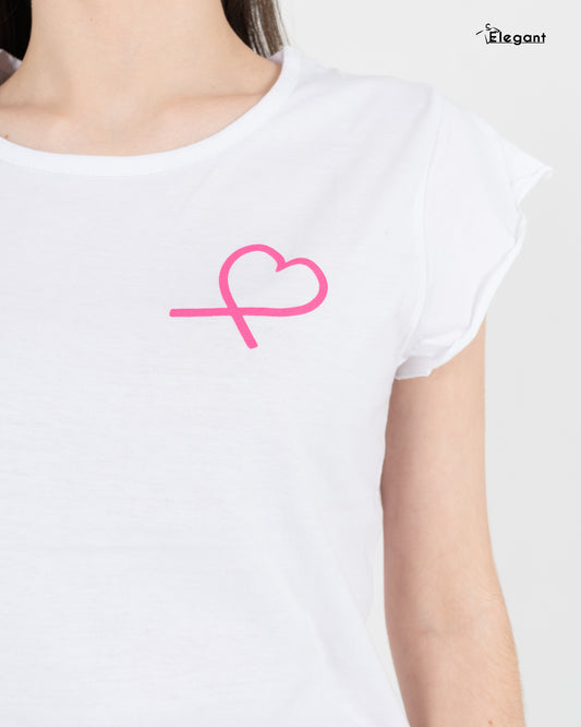 PJ Shorts Cotton - White Candy Hearts