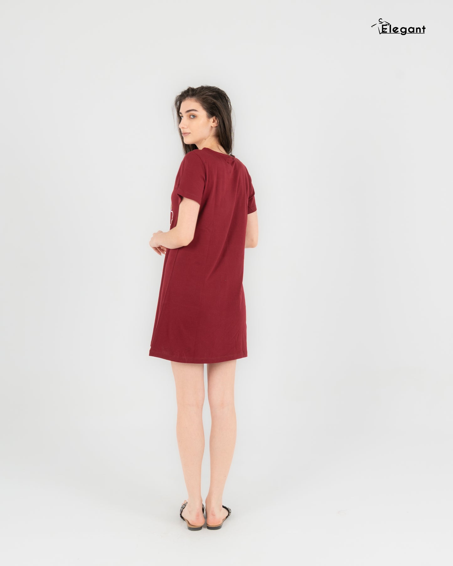 Nightshirt Cotton - Burgundy - Love Blossom