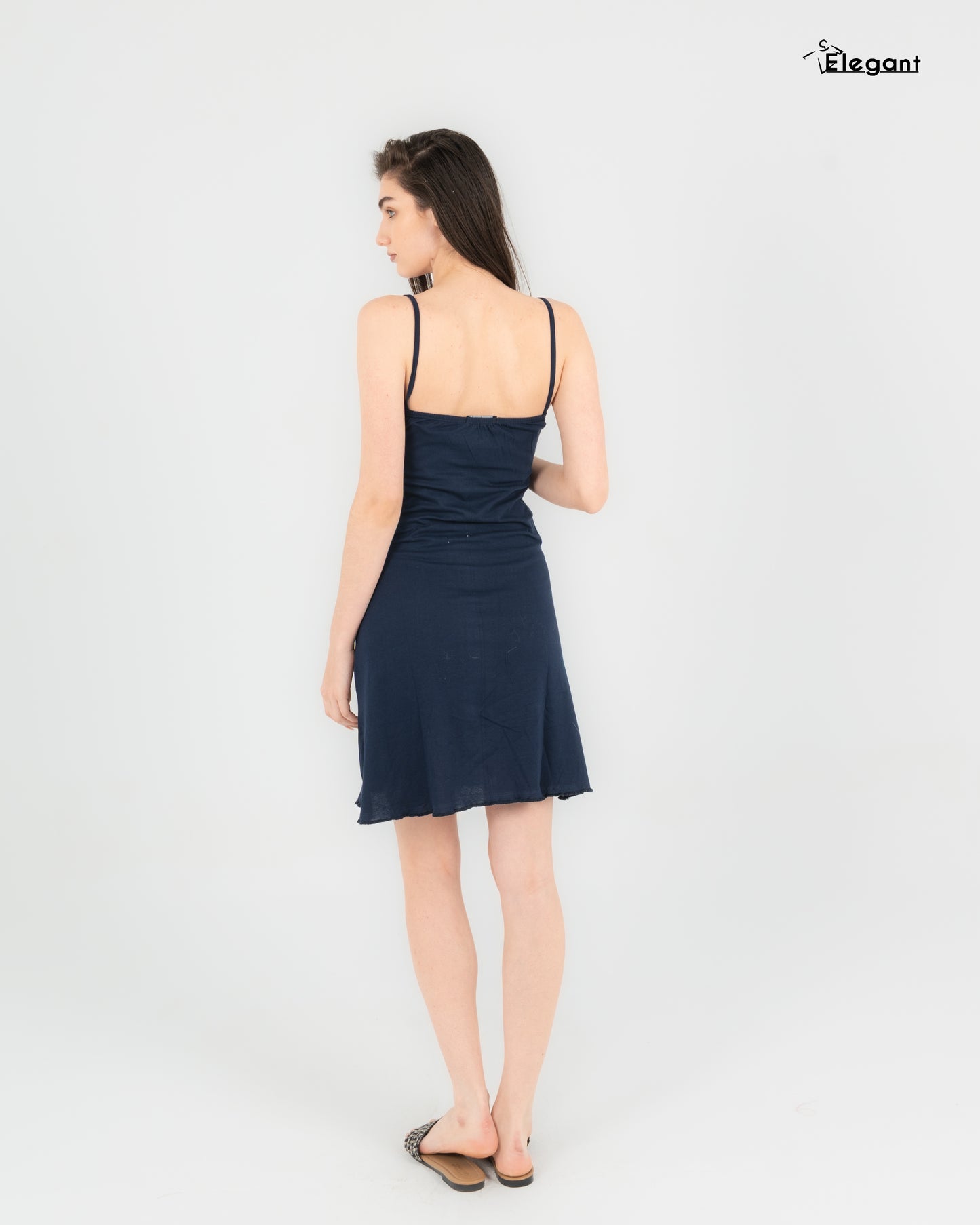 Nightshirt Cotton Sleeveless - Navy - Glow Petals