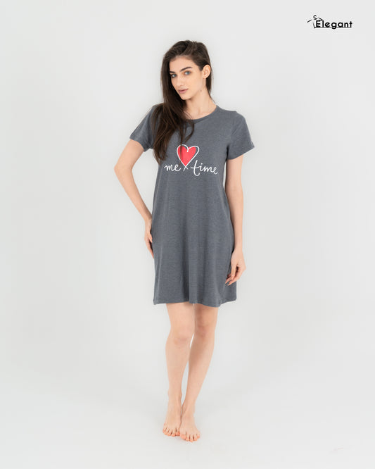 Nightshirt Cotton - Grey- Me Time