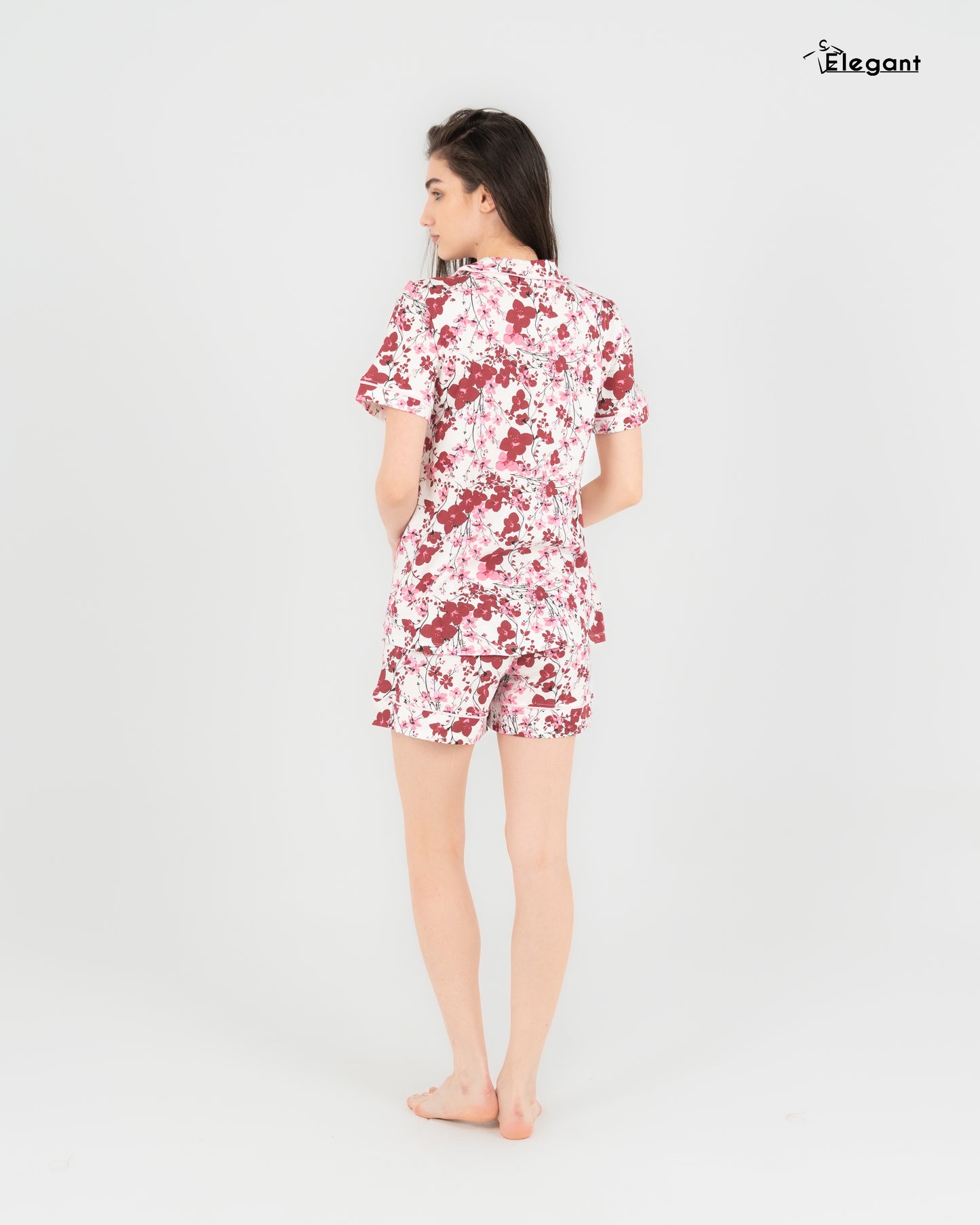 Classic PJ Shorts Cotton Berry Garden