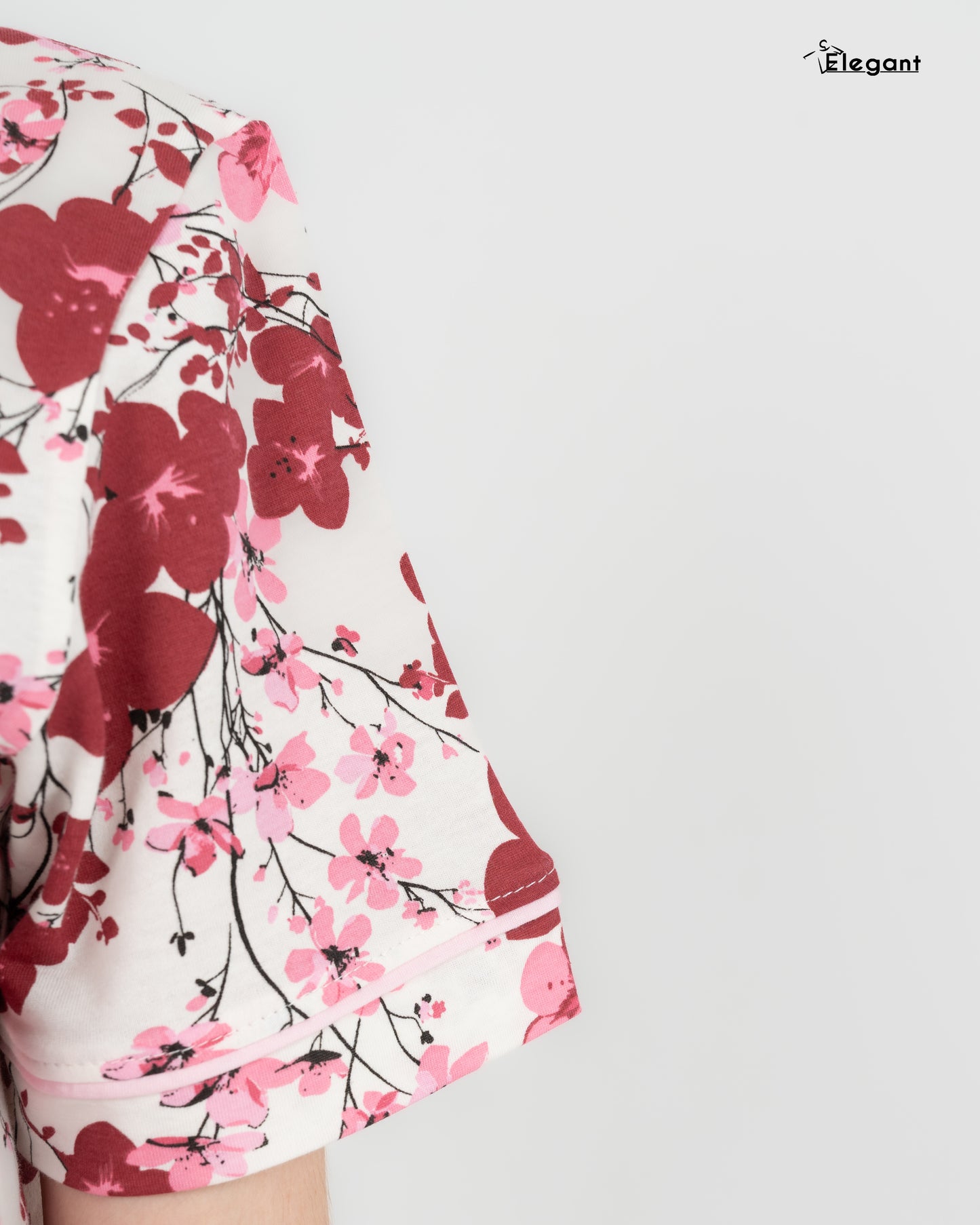 Classic PJ Shorts Cotton Berry Garden
