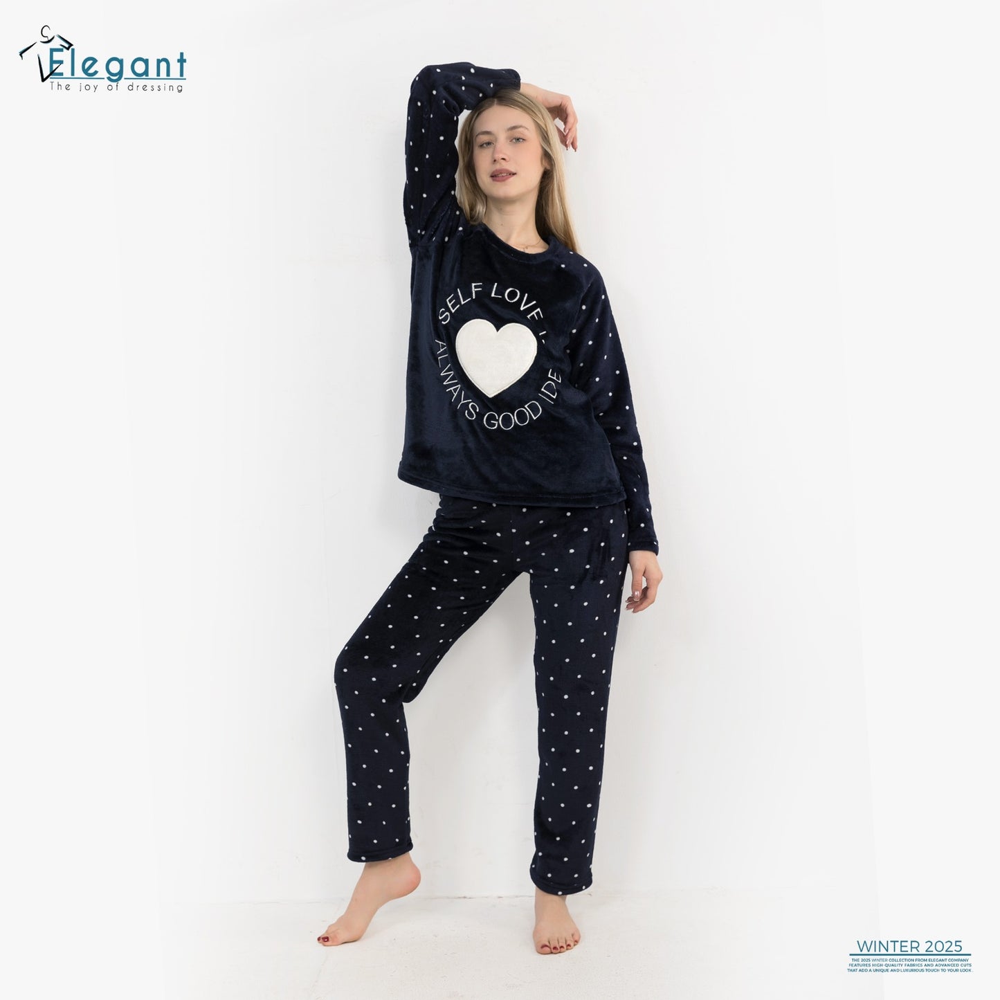 Polar PJ Printed Navy - Self Love