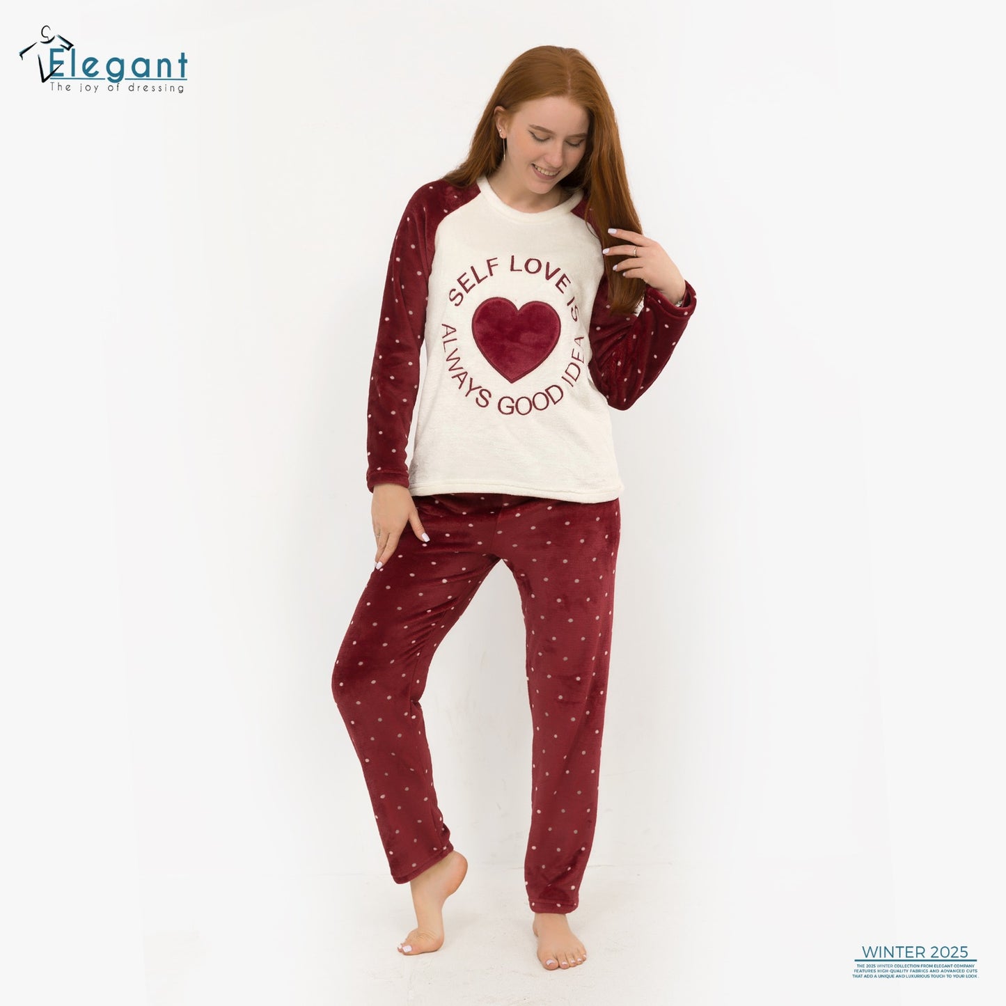 Polar PJ Printed - Maroon - Self Love