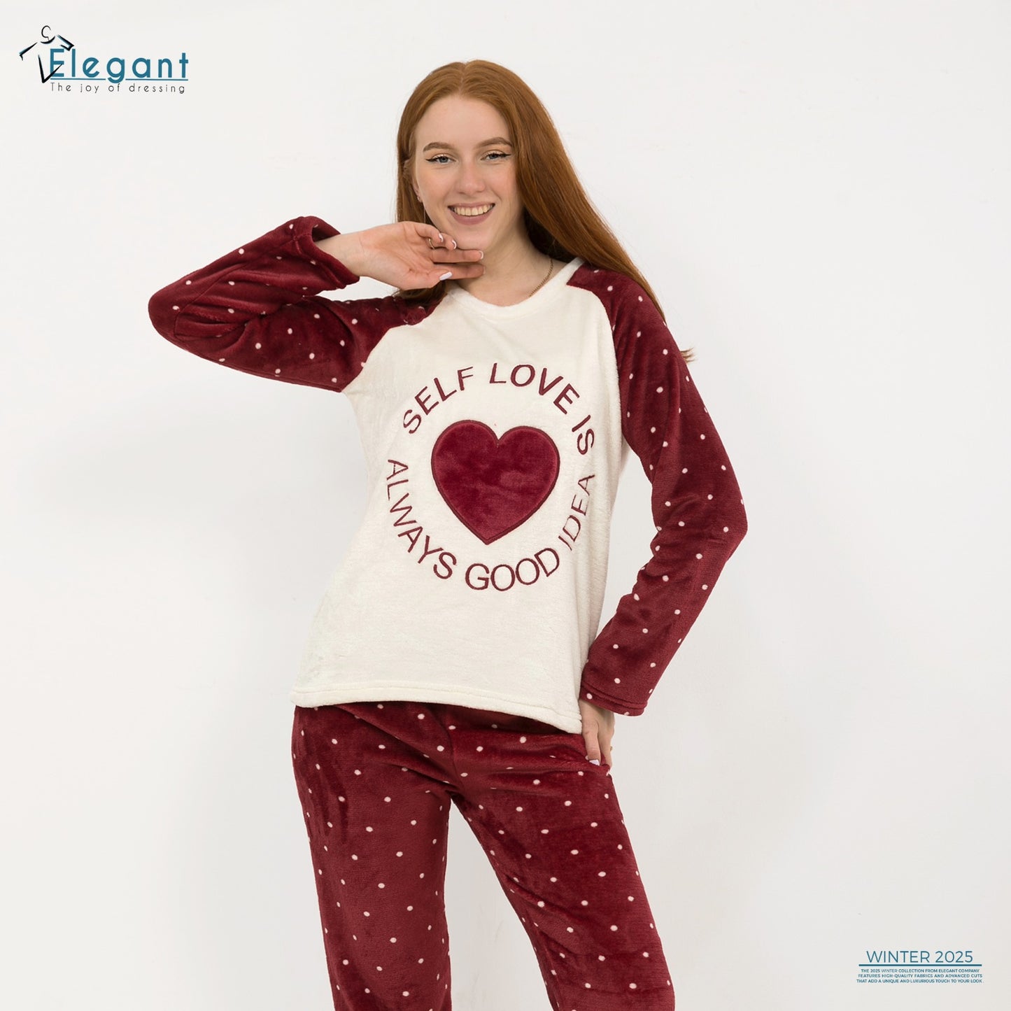 Polar PJ Printed - Maroon - Self Love