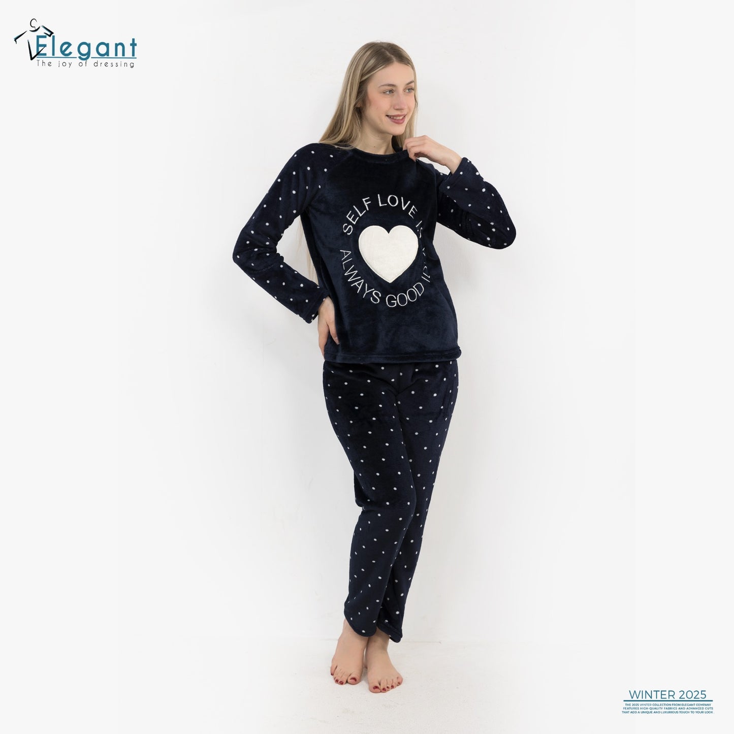 Polar PJ Printed Navy - Self Love