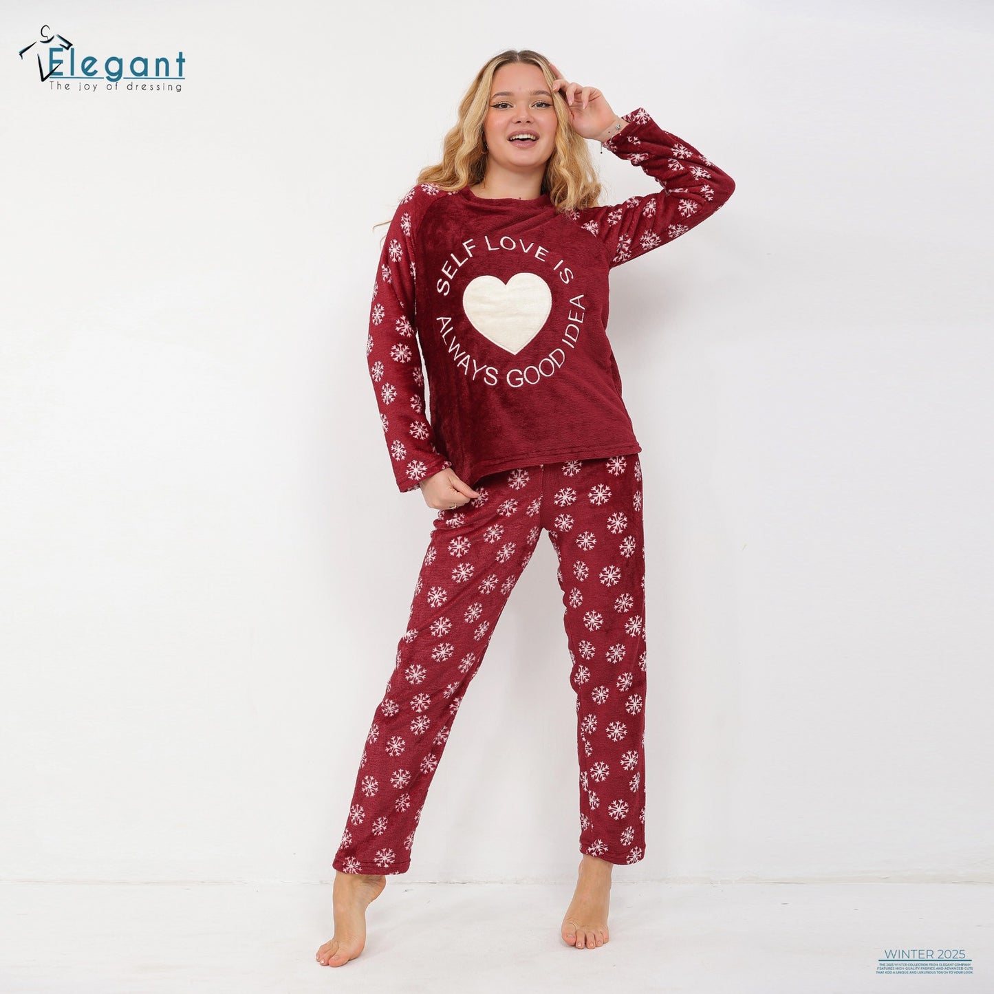 Polar PJ Printed Maroon - Self Love