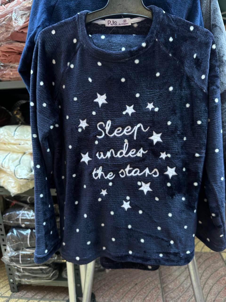 Polar PJ Printed Navy stars - Sleep under the stars