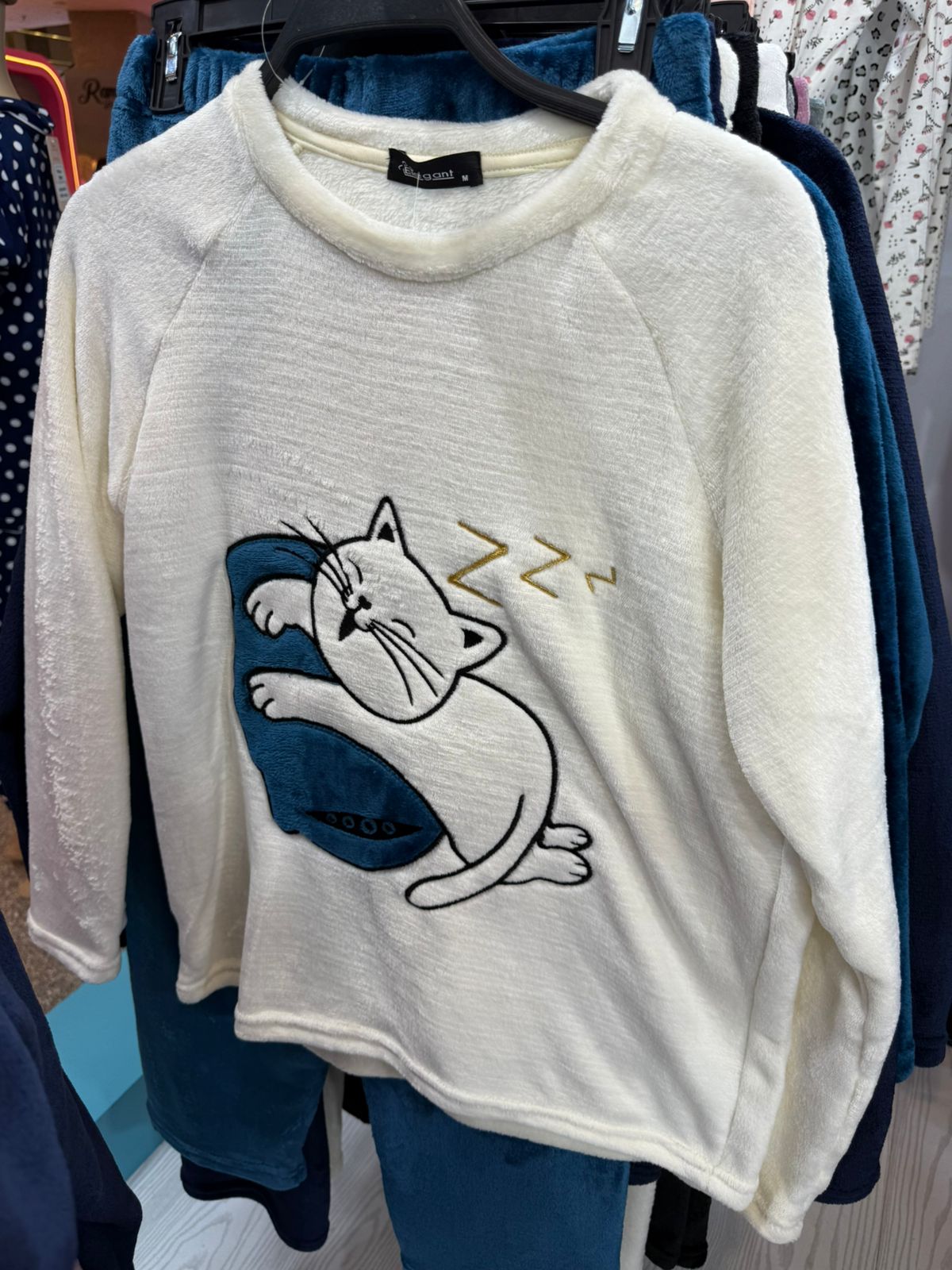 Polar PJ Offwhite/indigo - Sleeping Cat