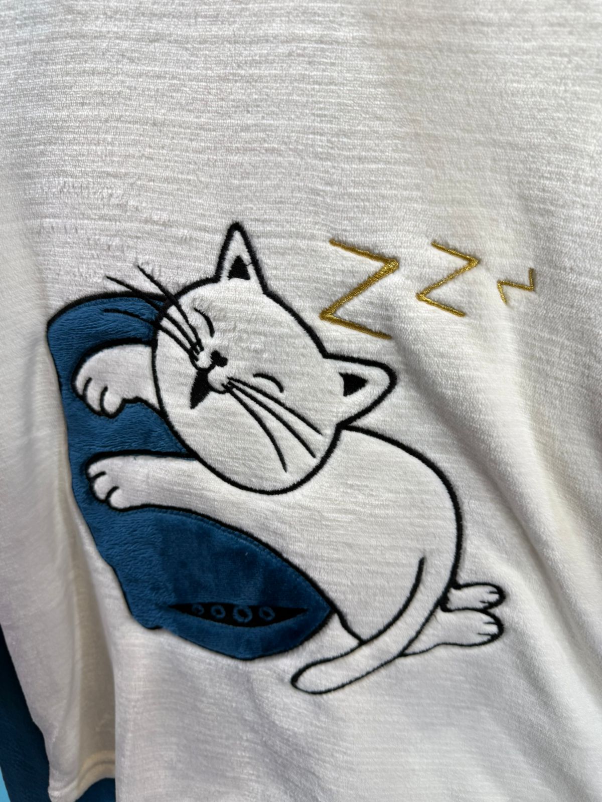 Polar PJ Offwhite/indigo - Sleeping Cat