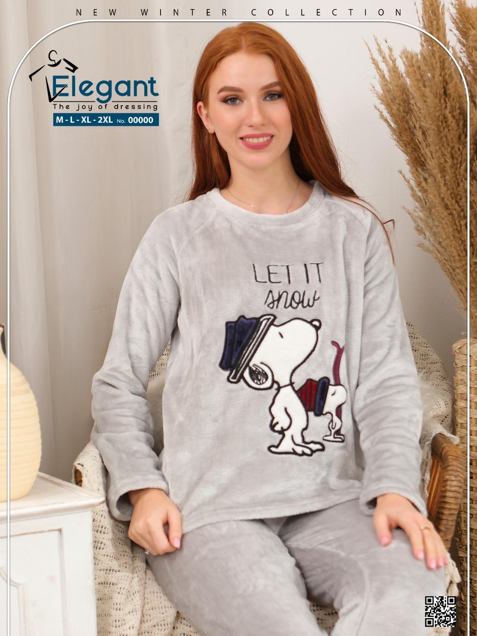 Polar PJ Grey - Snoopy Let it Snow