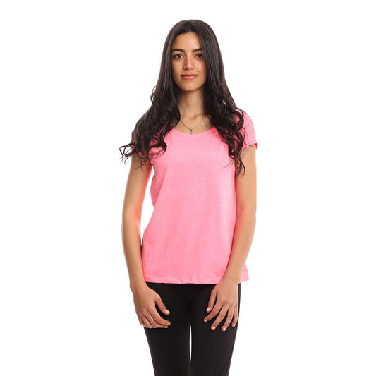 T-Shirt Basic Polyviscose - Pink