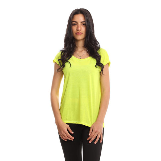 T-Shirt Basic Polyviscose - Yellow